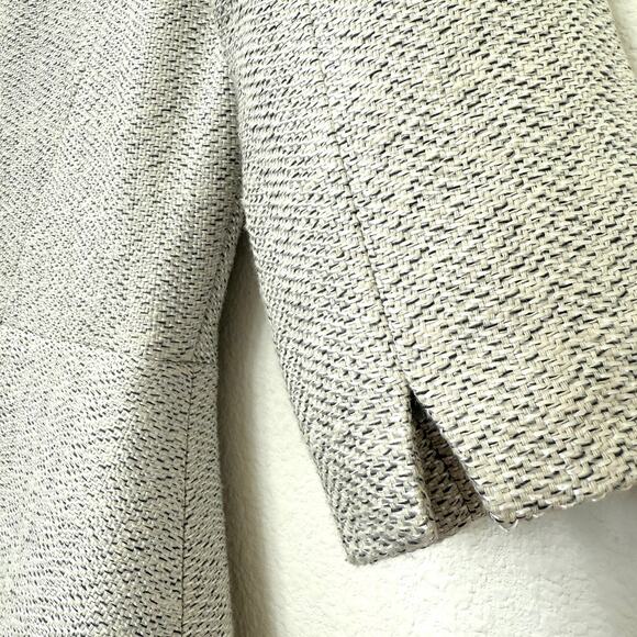 THE FOLD Eaton Tweed Dress Gray Wool Blend Midi Peplum US 2 Kate Middleton EUC - Picture 7 of 12